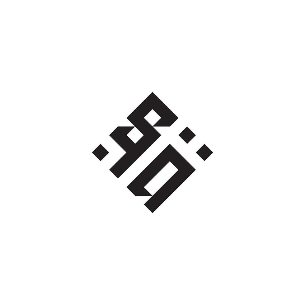 qs geometrico logo iniziale concetto con alto qualità logo design vettore