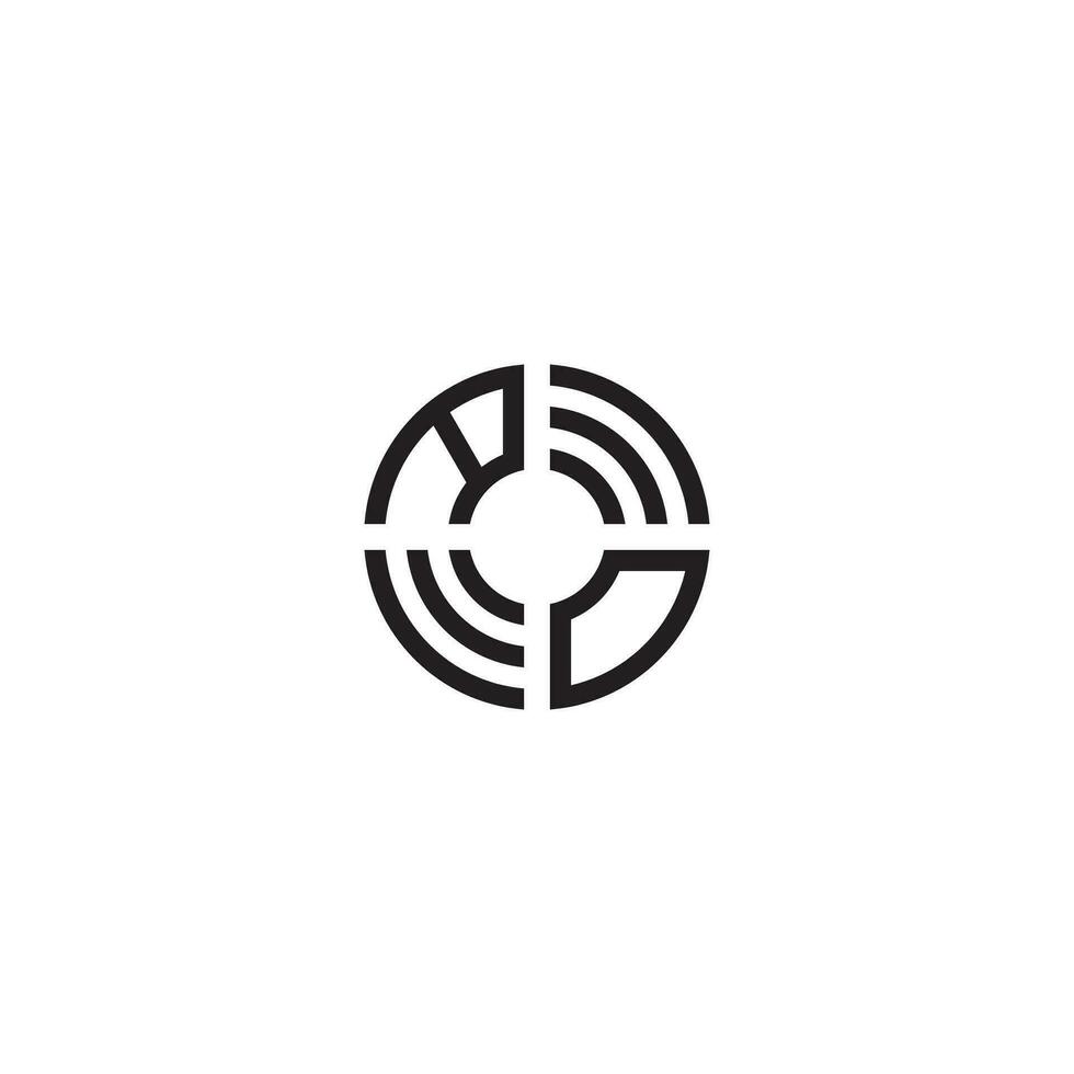 oa cerchio linea logo iniziale concetto con alto qualità logo design vettore