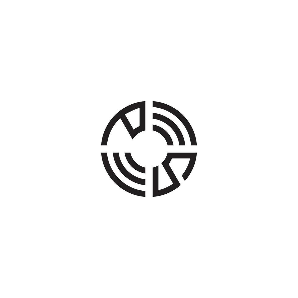sp cerchio linea logo iniziale concetto con alto qualità logo design vettore