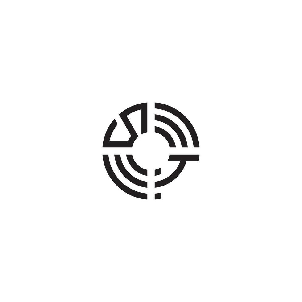 ts cerchio linea logo iniziale concetto con alto qualità logo design vettore