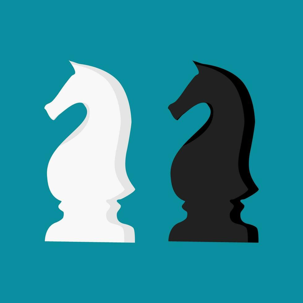 scacchi cavaliere o cavallo icona. concetto di marketing strategia. vettore illustrazione