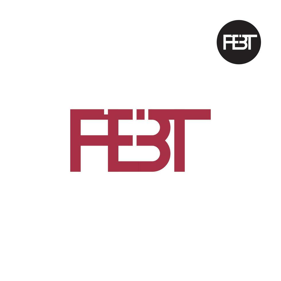 lettera fbt monogramma logo design vettore