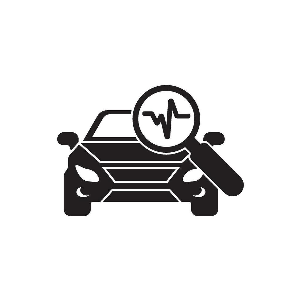 auto diagnostica, icona, vettore illustrazione