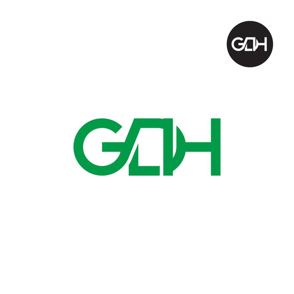 lettera gdh monogramma logo design vettore