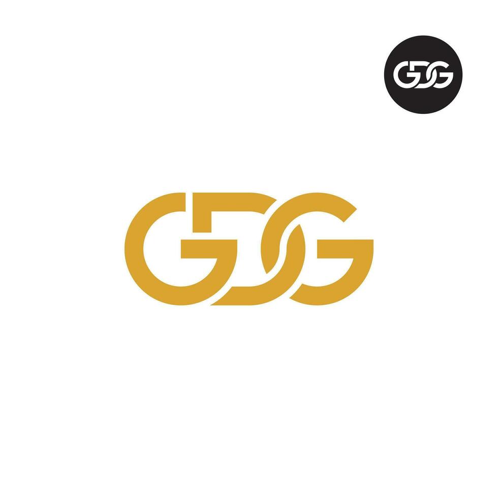 lettera ggg monogramma logo design vettore