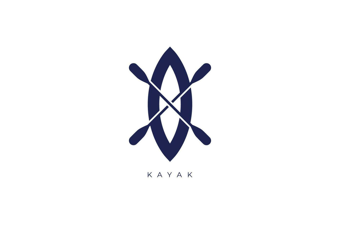 kayak moderno logo vettore