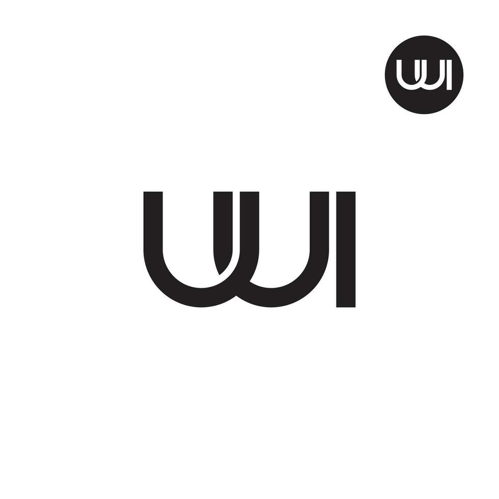 lettera uui monogramma logo design vettore