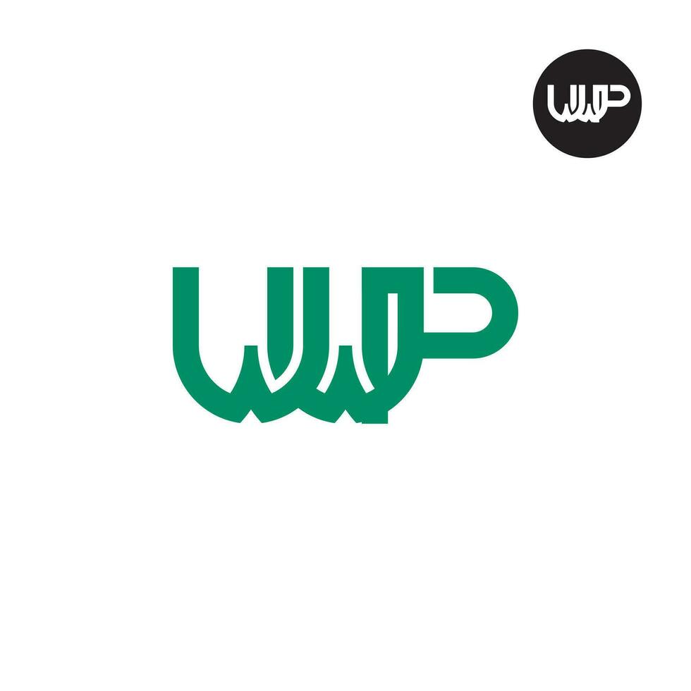 lettera wwp monogramma logo design vettore