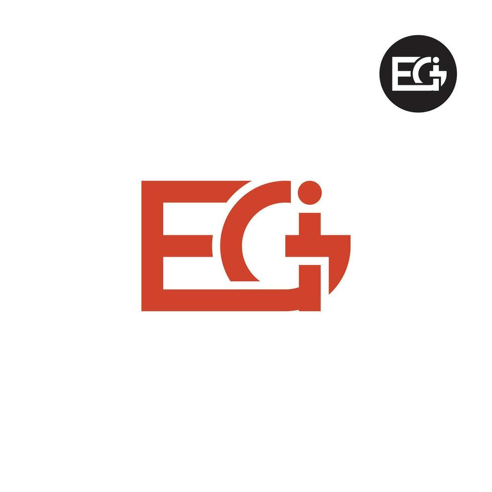 lettera egi monogramma logo design vettore