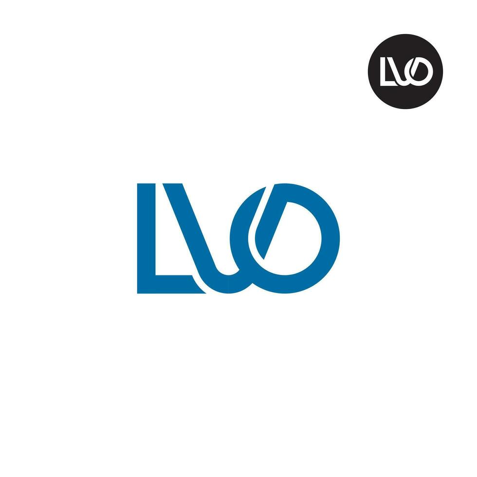 lettera lvo monogramma logo design vettore