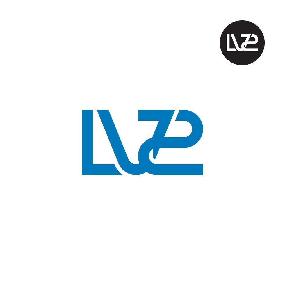 lettera lv2 monogramma logo design vettore
