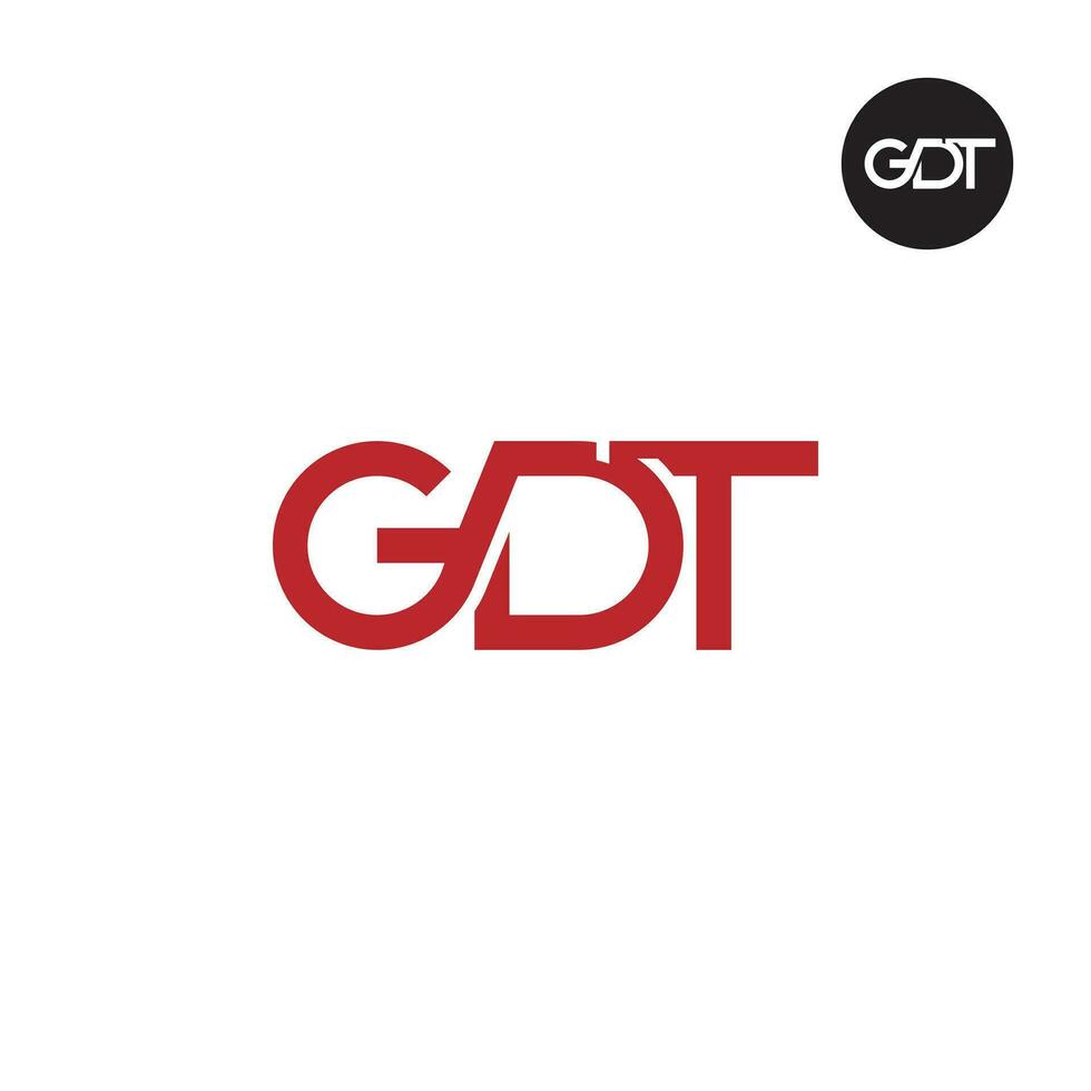 lettera gdt monogramma logo design vettore