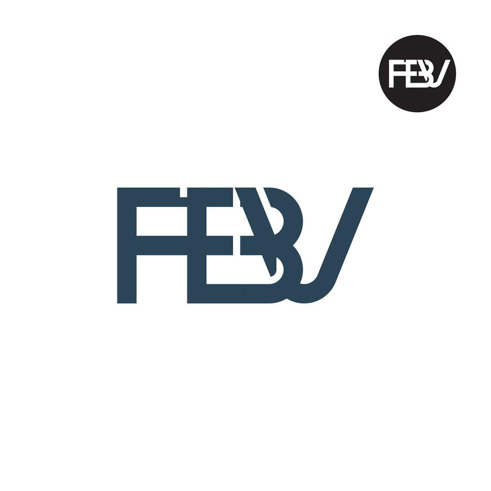 lettera fbv monogramma logo design vettore