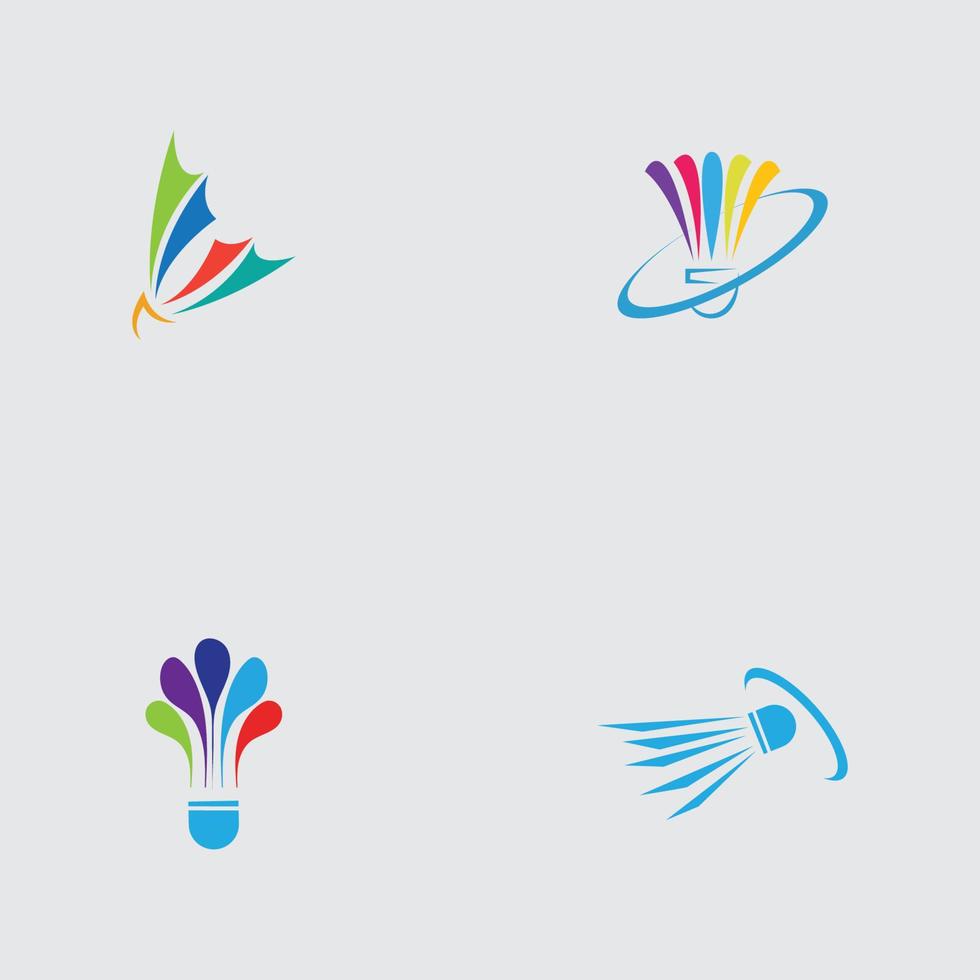 logo professionale di badminton vettore