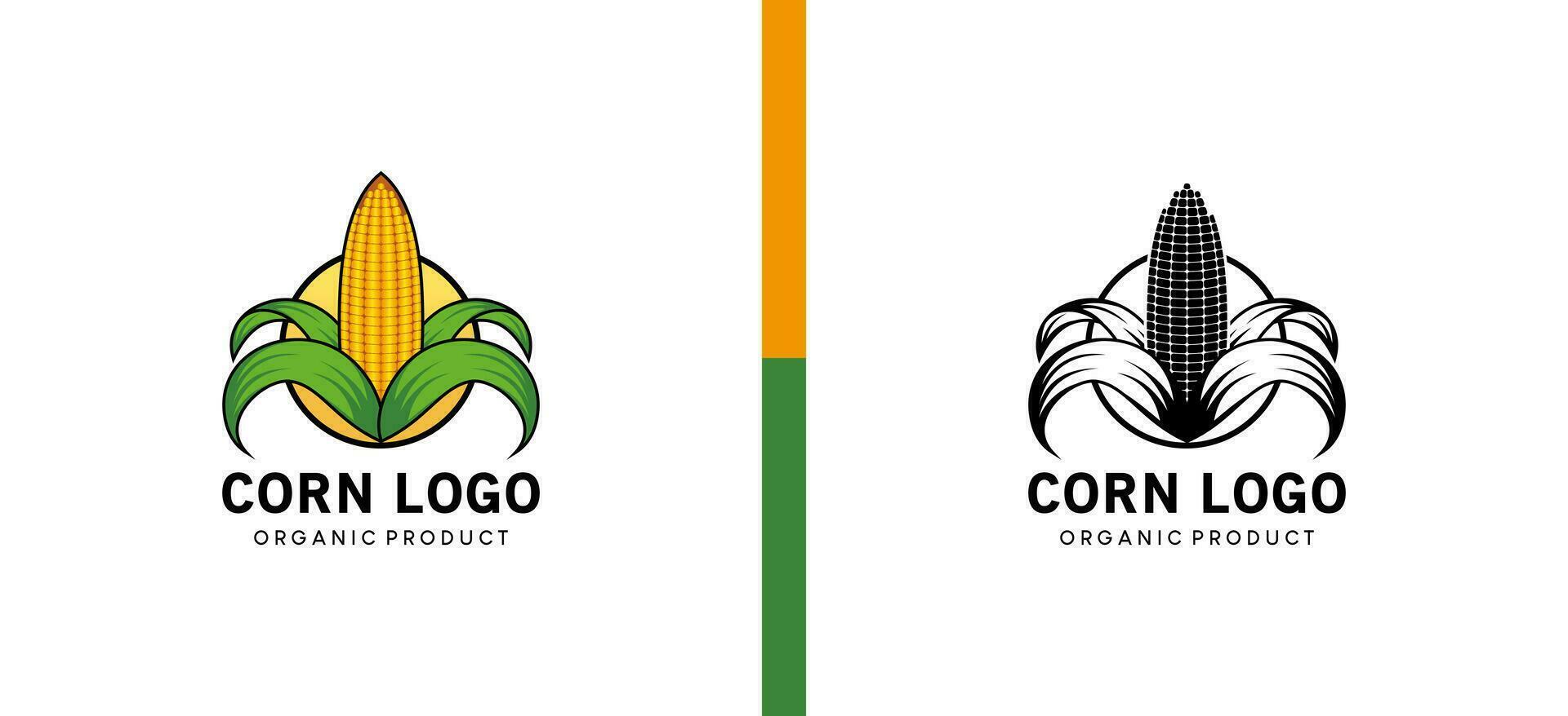Mais azienda agricola logo design vettore illustrazione. moderno Mais cibo logo modello