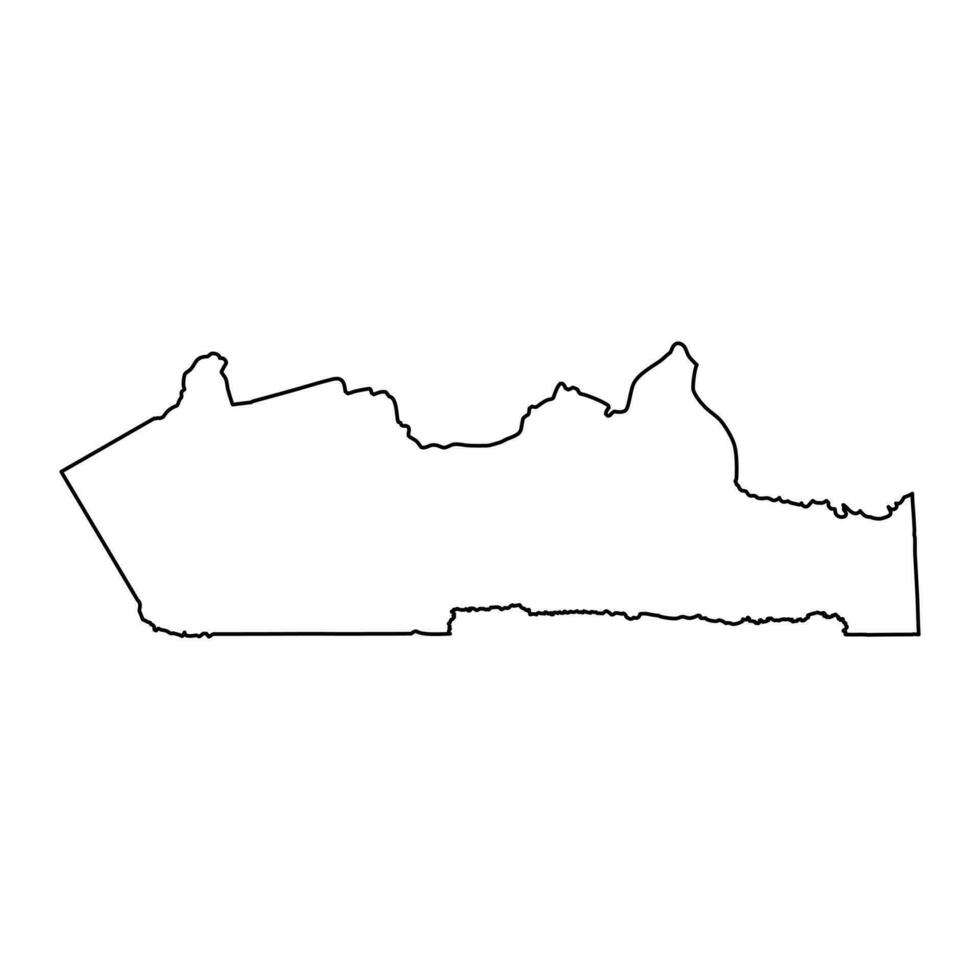 Sud regione carta geografica, amministrativo divisione di repubblica di camerun. vettore illustrazione.