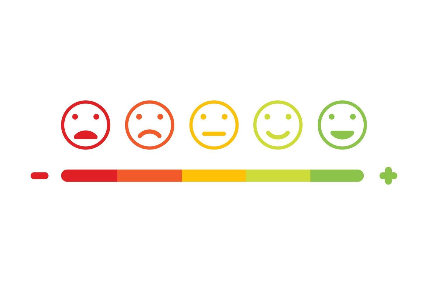 feedback emoticon smile design piatto set di icone. vettore
