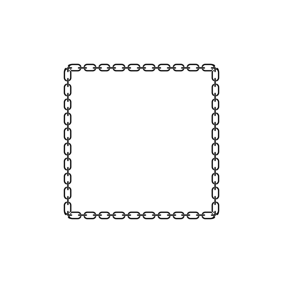 catena telaio di rettangolare forma, metallo link ripetere infinitamente, vettore illustrazione isolato