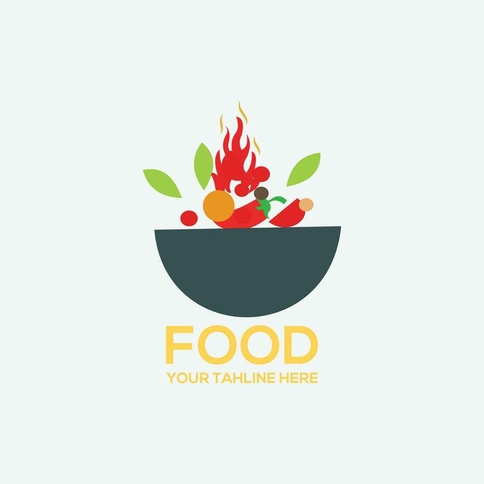 design del logo del cibo vettore