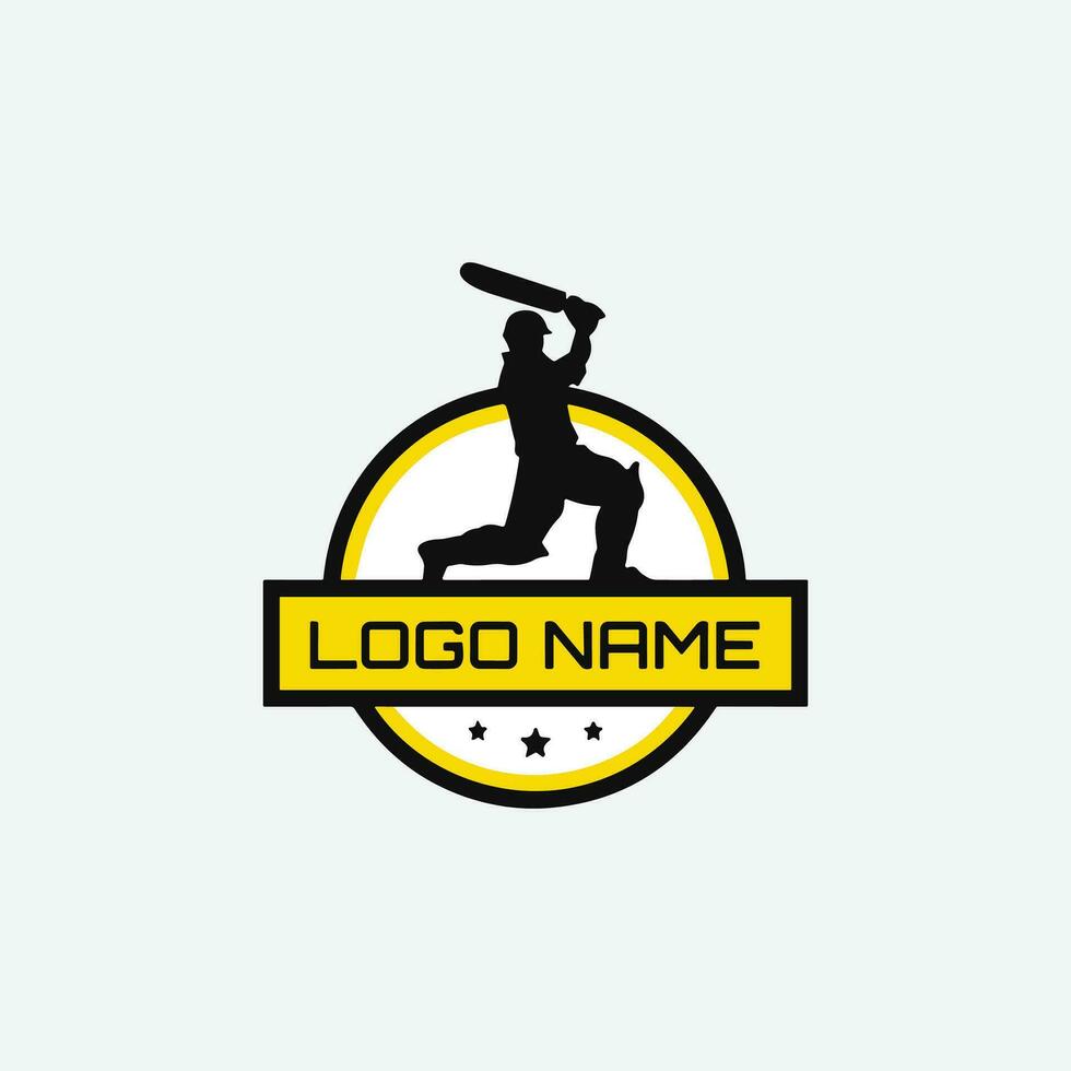 cricket logo design vettore