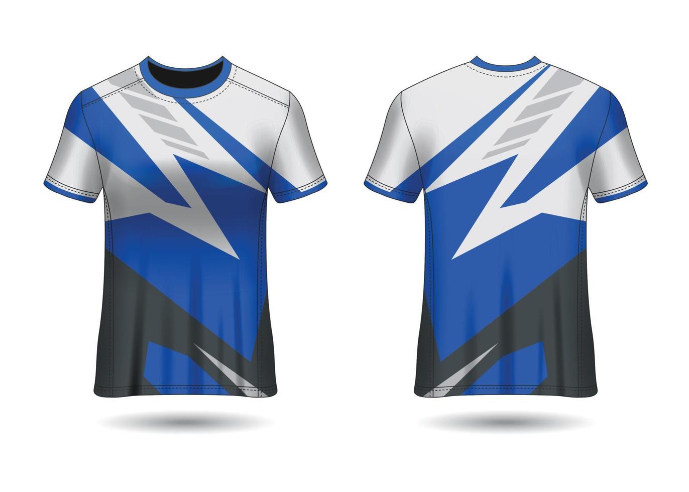 t-shirt design sportivo. maglia da corsa. vista anteriore e posteriore uniforme. vettore