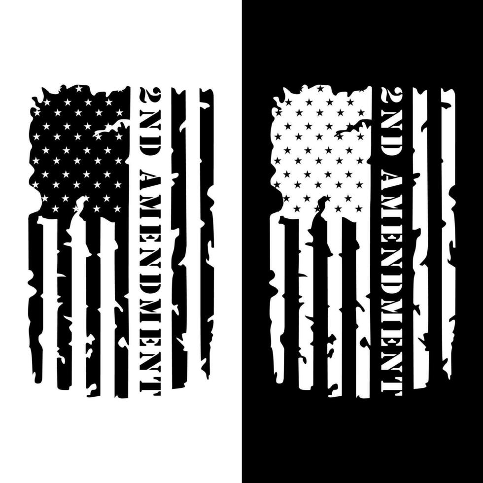 2 ° emendamento americano bandiera design sfondo vettore