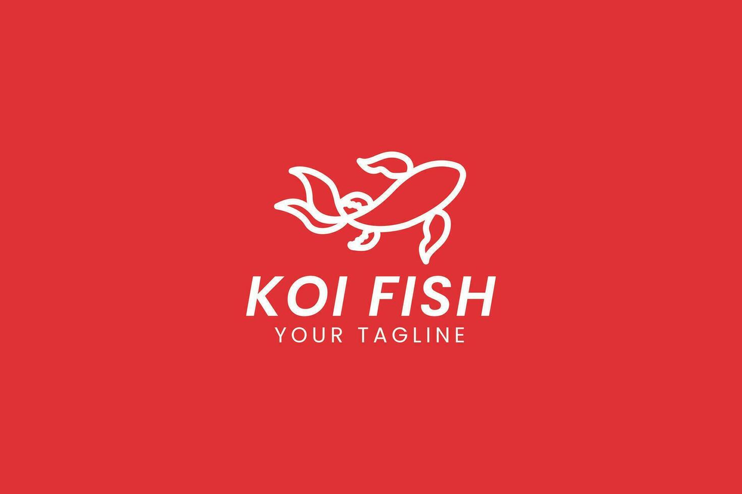 koi pesce logo vettore icona illustrazione