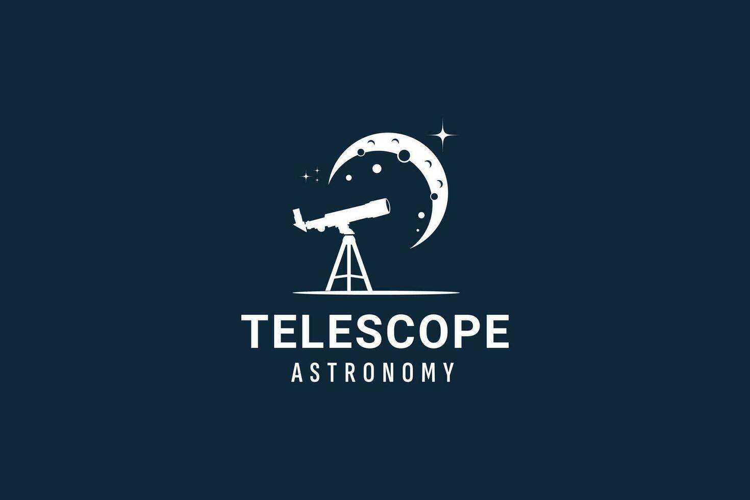 telescopio logo vettore icona illustrazione