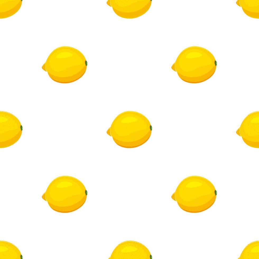 illustrazione del modello di frutta al limone senza soluzione di continuità, sfondo giallo limone e fettine di limone. sfondo estivo con limoni gialli. modello di limone. illustrazione vettoriale. illustrazione vettoriale