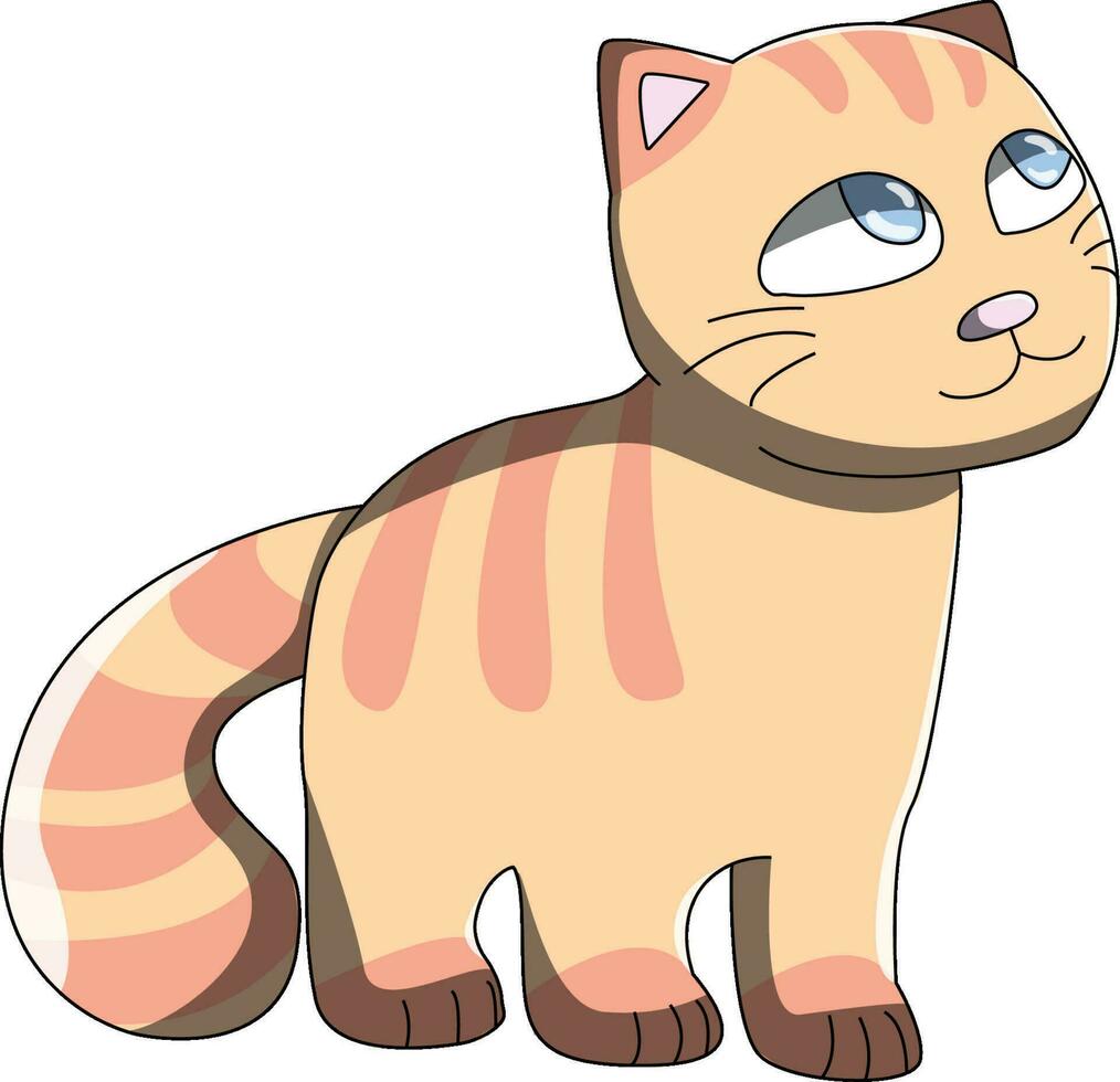 gatto gattino vettore illustrazione disegno cartone animato carino