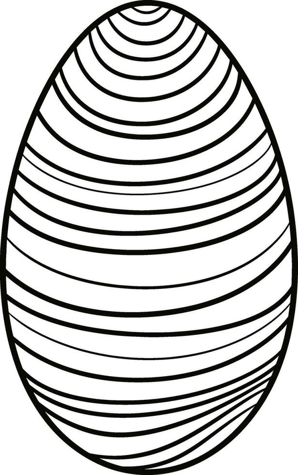 Pasqua uovo solido icona, religione vacanza elementi, uovo con linee, un' pieno modello su un' bianca sfondo, eps 10. ai generato illustrazione. vettore