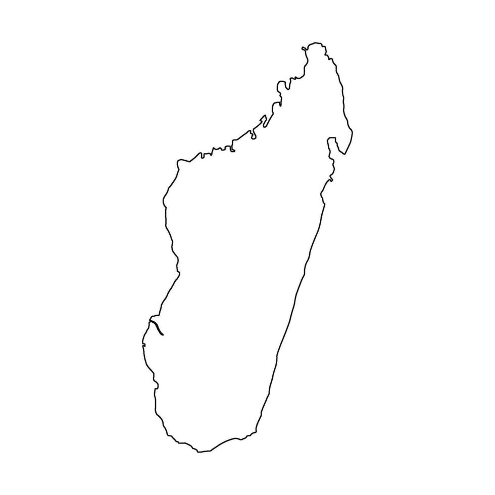 Madagascar carta geografica icona vettore