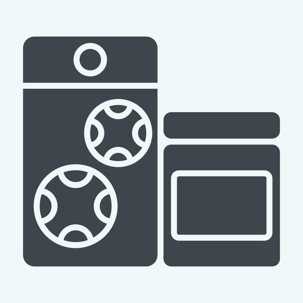 icona backpacking cibo. relazionato per zaino in spalla simbolo. glifo stile. semplice design modificabile. semplice illustrazione vettore