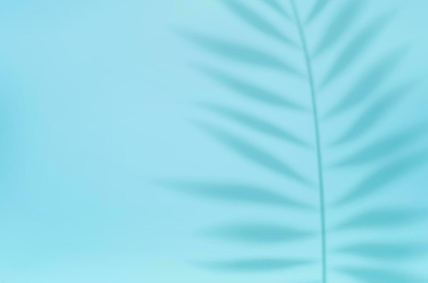 3d vuoto leggero studio astratto sfondo con riflettore effetto e tropicale palma le foglie ombra. concetto per il tuo grafico design manifesto bandiera e sfondo. 3d resa. vettore illustrazione