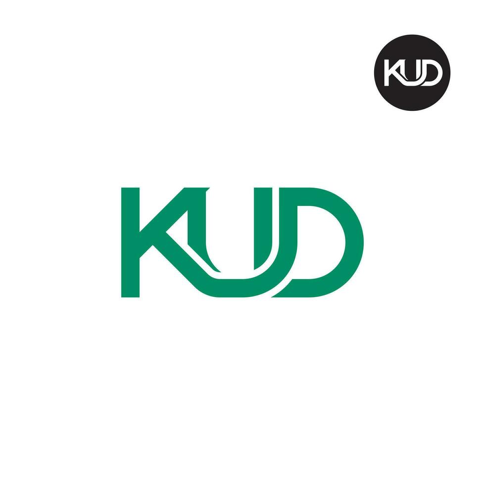 lettera kud monogramma logo design vettore