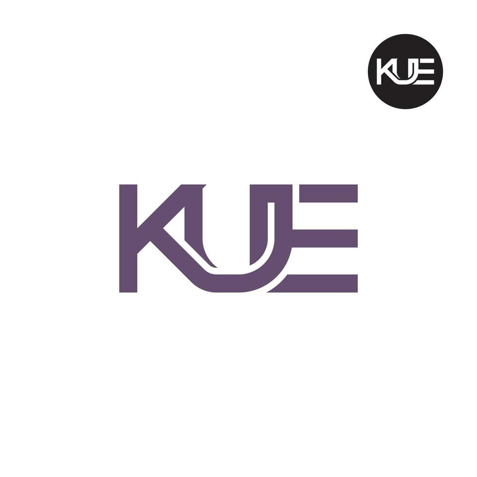 lettera kue monogramma logo design vettore