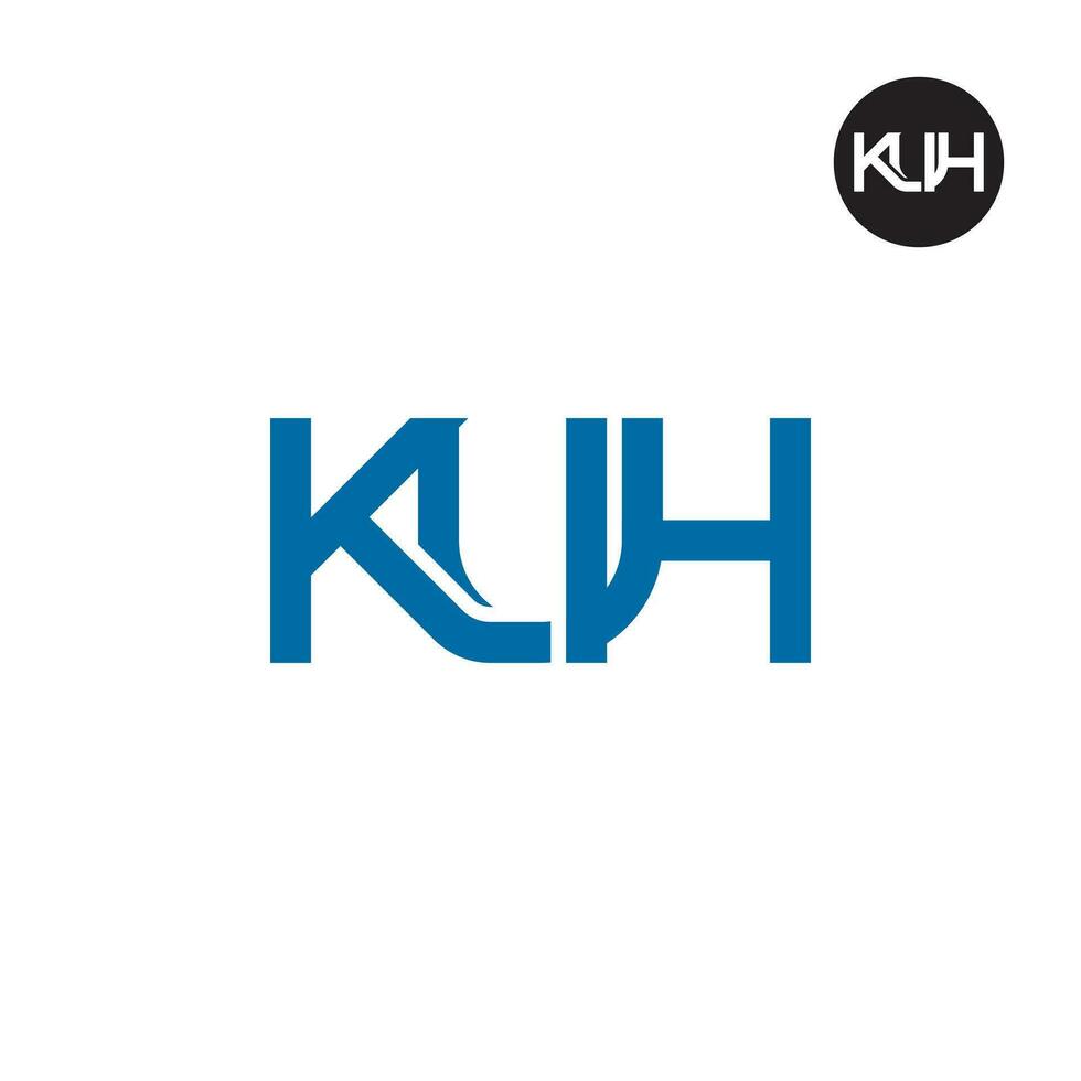 lettera kuh monogramma logo design vettore