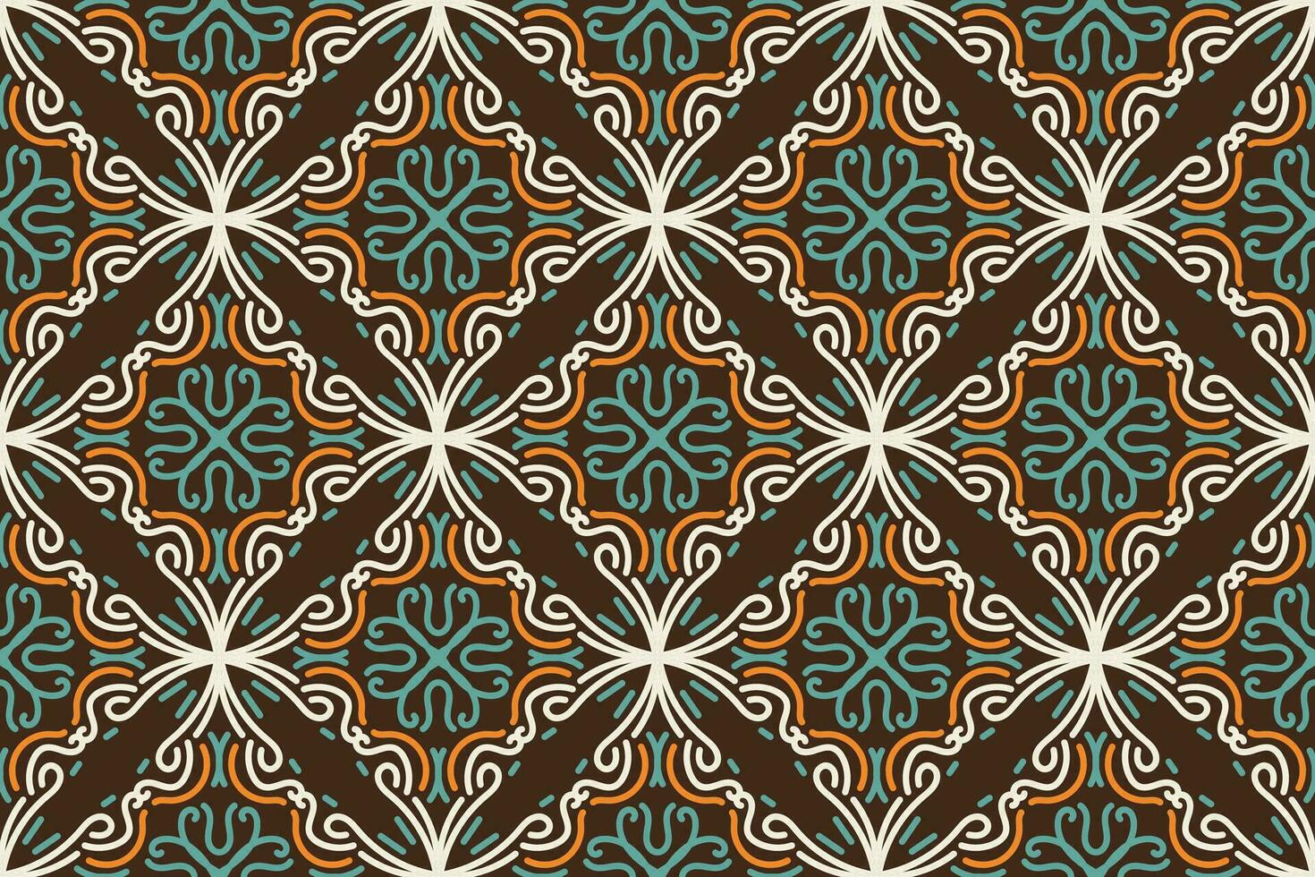 senza soluzione di continuità geometrico modello con floreale elementi su bianca sfondo. Vintage ▾ vettore astratto design. decorativo reticolo nel Arabo stile. sfondo per tessile, tessuto e avvolgere.