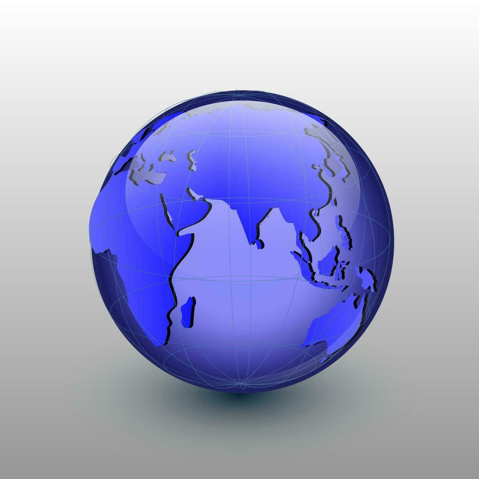 terra globo su bianca sfondo, europa, Asia, Africa, Australia, vettore