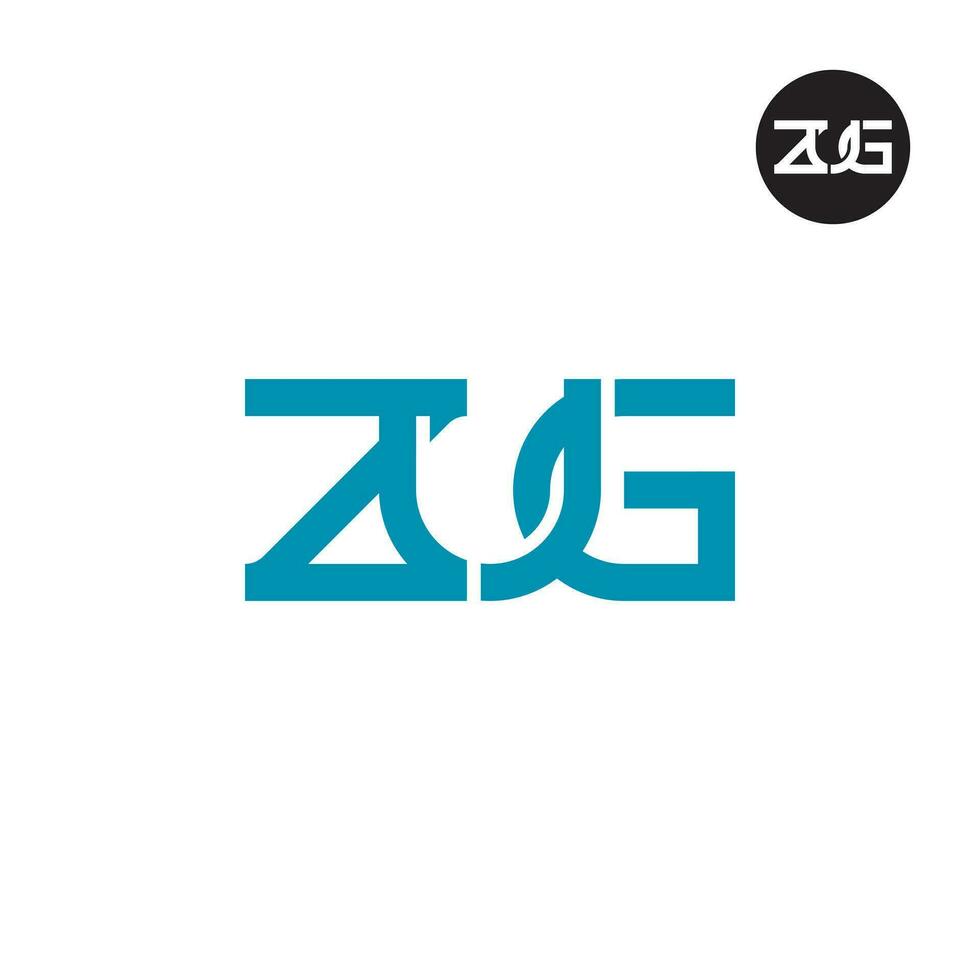 lettera zug monogramma logo design vettore