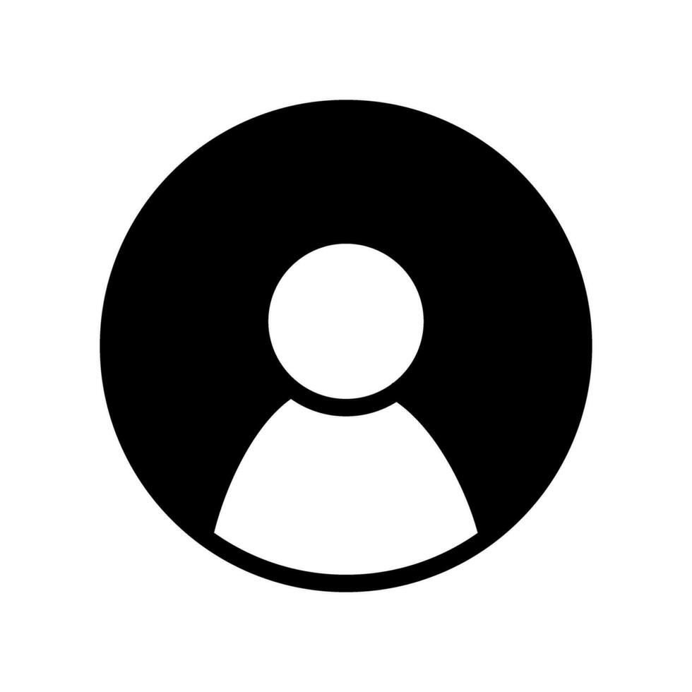 avatar icona vettore. utente illustrazione cartello account simbolo. personale la zona logo. vettore