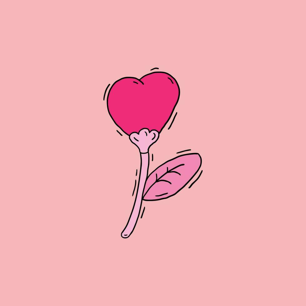 San Valentino icona scarabocchi mano disegnato stile carino vettore articolo