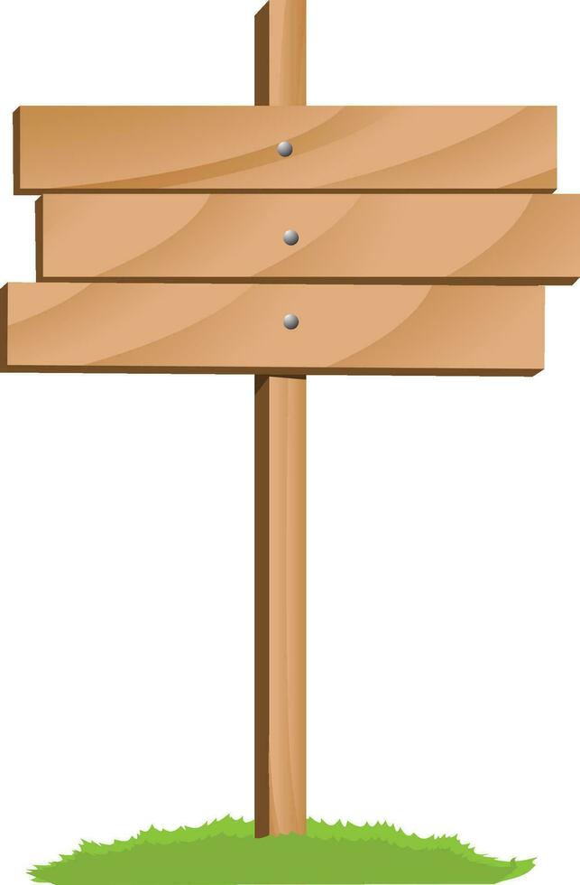 cartone animato illustrazione legna cartello elemento vettore