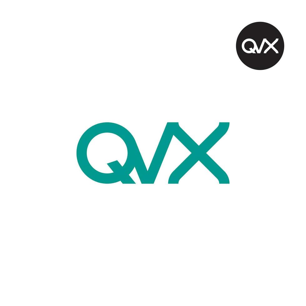 lettera qvx monogramma logo design vettore