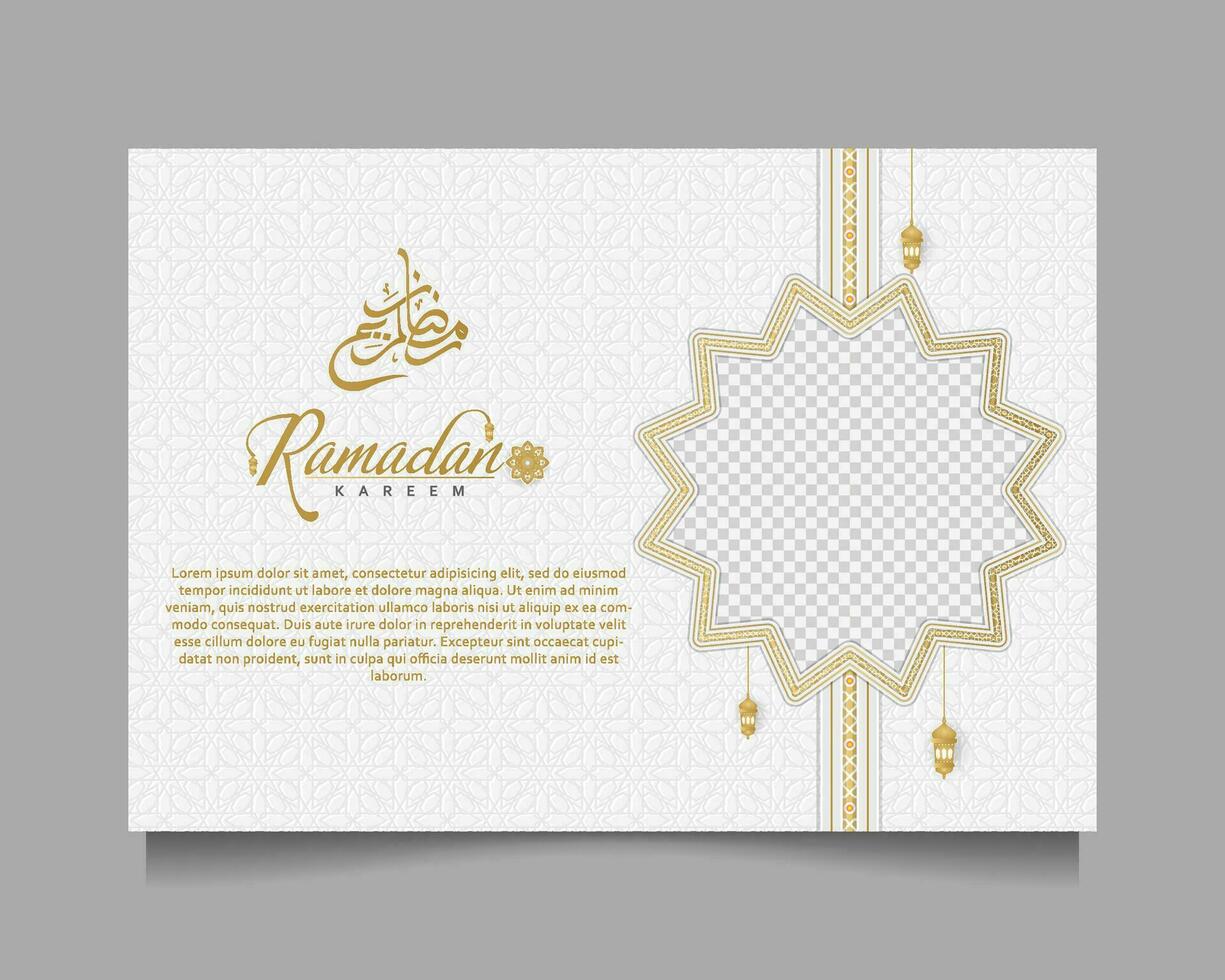 elegante Ramadan kareem sfondo, per manifesto, telaio concetto, volantino, manifesto. vettore