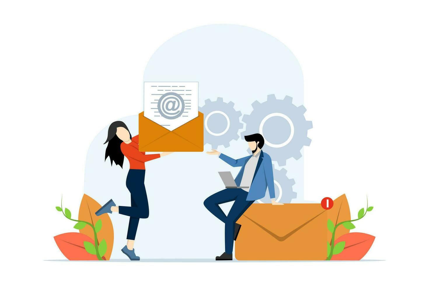 marketing e-mail concetto. opera processi, nuovo e-mail messaggi, messaggi di posta elettronica e messaggi, e-mail marketing campagne, sociale in linea Chiacchierare messaggi, spam. nuovo e-mail, e-mail marketing opera processi, nuovo e-mail Messaggio vettore