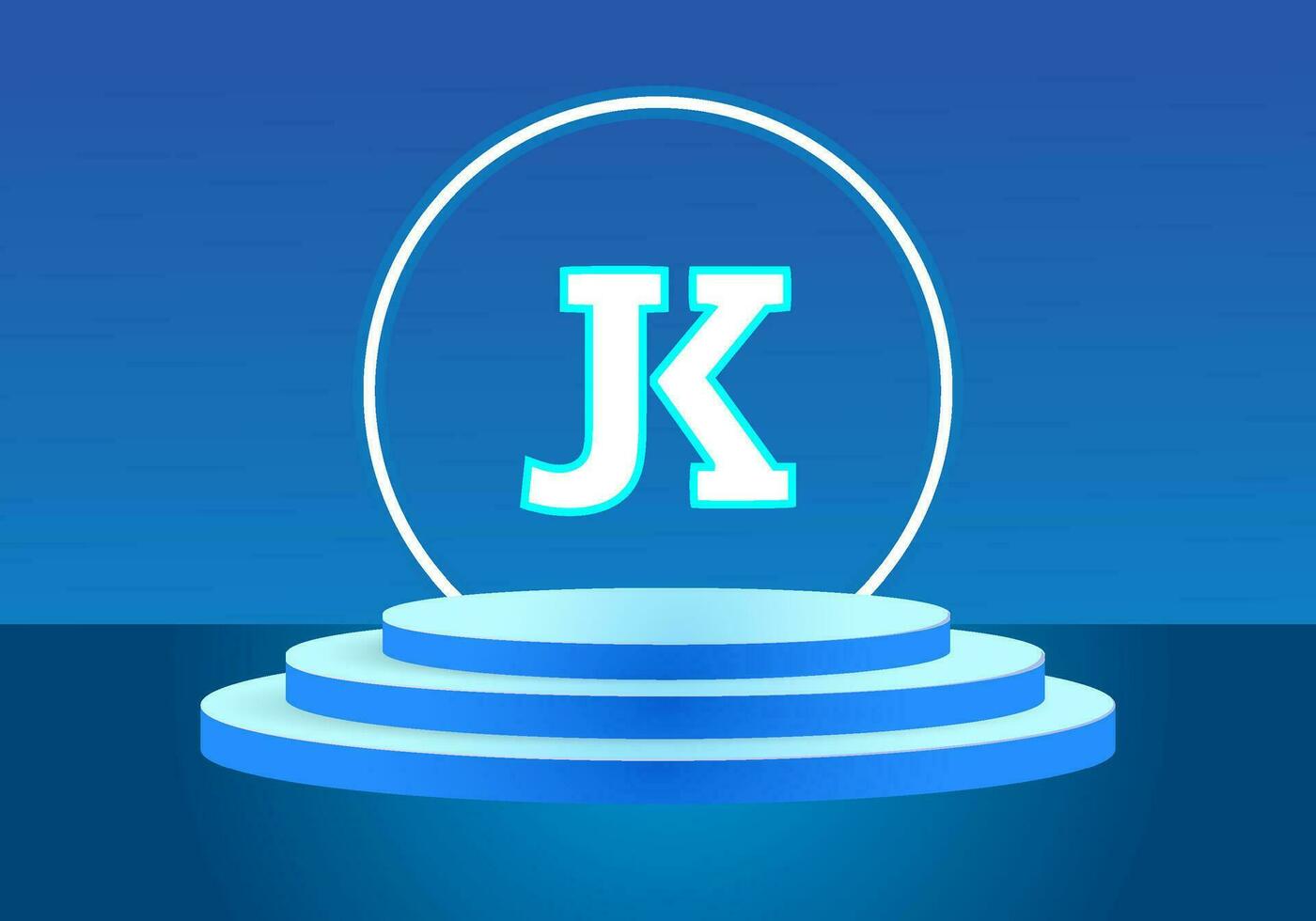 lettera jk blu logo cartello. vettore logo design per attività commerciale.