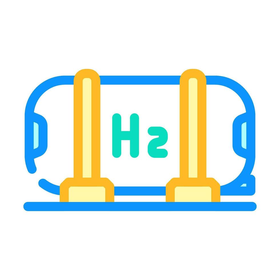 idrogeno carri armati energia colore icona vettore illustrazione
