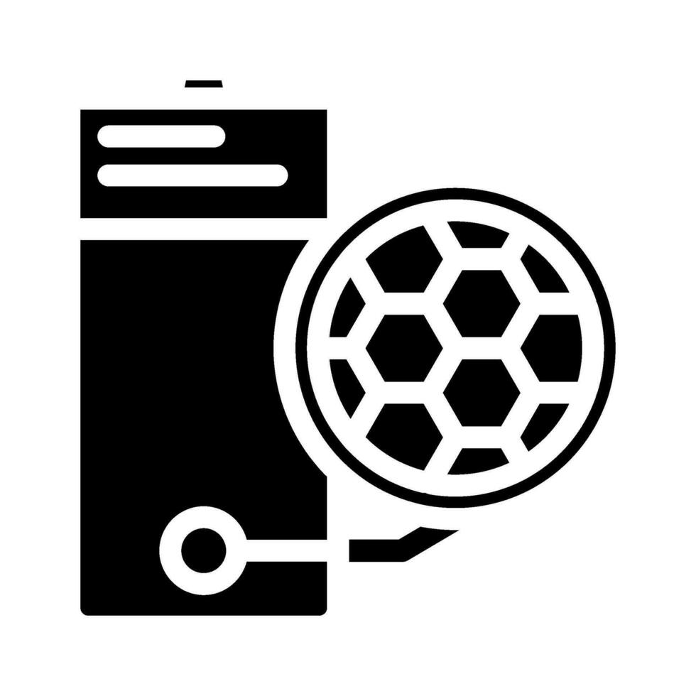 grafene batteria glifo icona vettore illustrazione