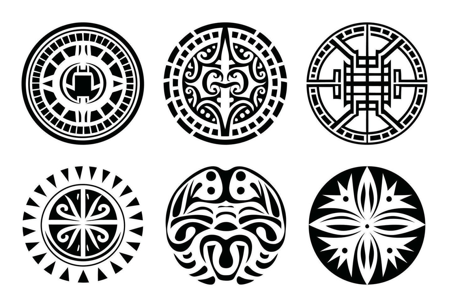 il giro maori tatuaggio ornamento africano maya azteco etnico tribale stile vettore